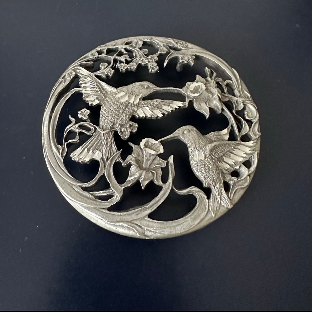 Rawcliffe Pewter 1989 Vintage Hummingbird Lid ONLY